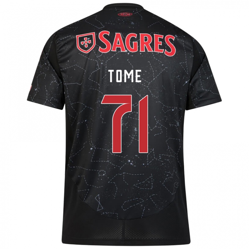 Niño Camiseta João Tomé #71 Negro Rojo 2ª Equipación 2024/25 La Camisa México