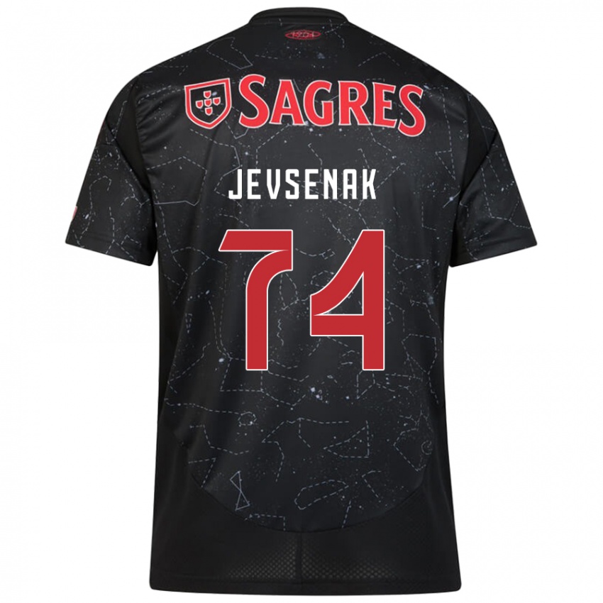 Niño Camiseta Zan Jevsenak #74 Negro Rojo 2ª Equipación 2024/25 La Camisa México