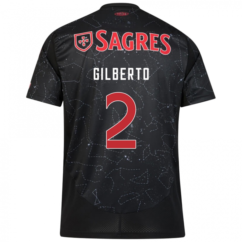 Niño Camiseta Gilberto #2 Negro Rojo 2ª Equipación 2024/25 La Camisa México