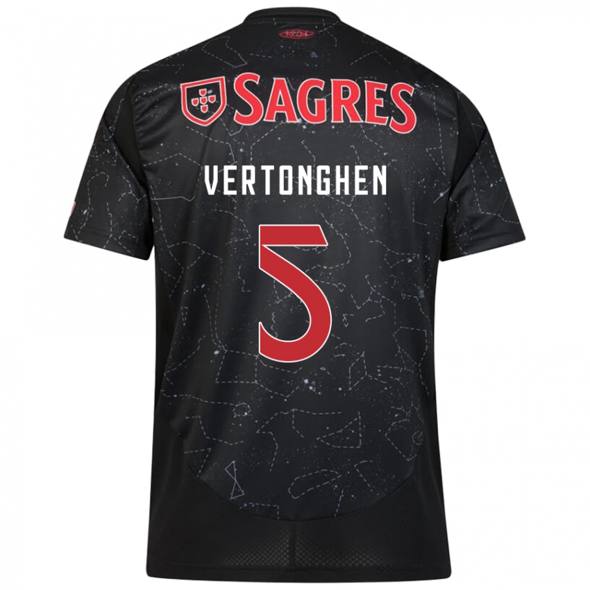 Niño Camiseta Jan Vertonghen #5 Negro Rojo 2ª Equipación 2024/25 La Camisa México