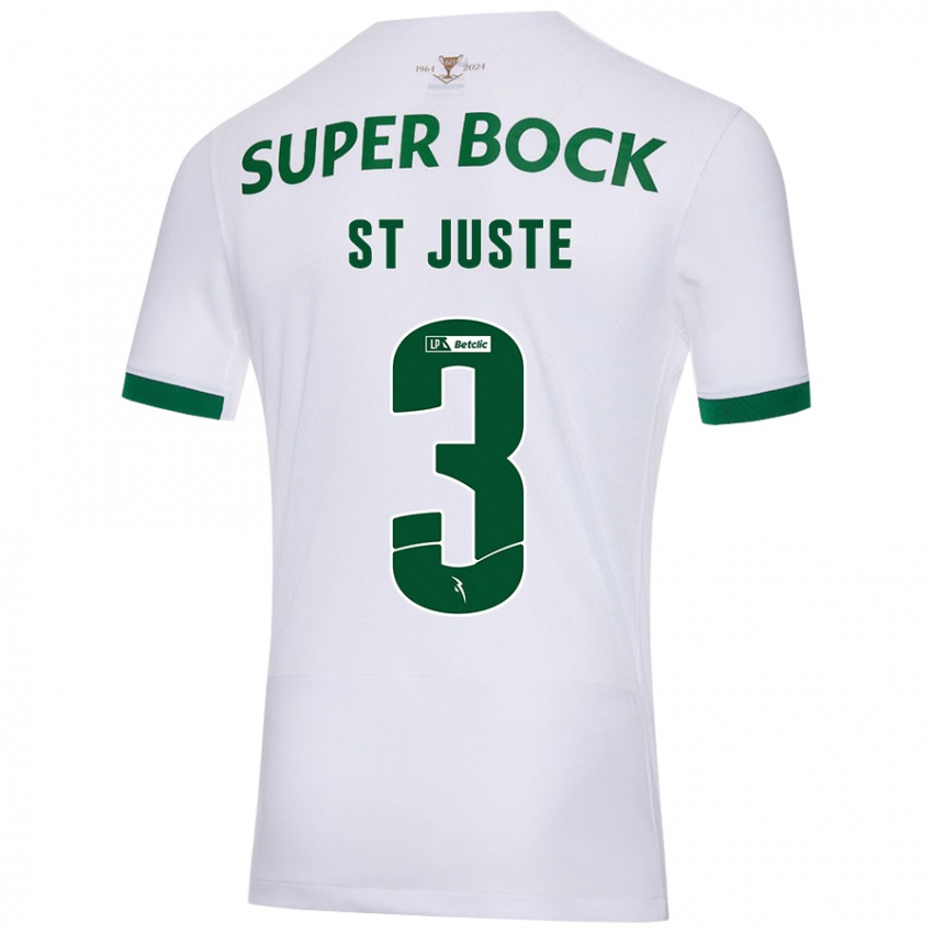 Niño Camiseta Jerry St. Juste #3 Blanco Verde 2ª Equipación 2024/25 La Camisa México