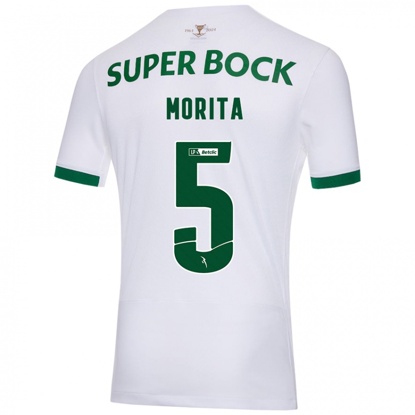 Niño Camiseta Hidemasa Morita #5 Blanco Verde 2ª Equipación 2024/25 La Camisa México