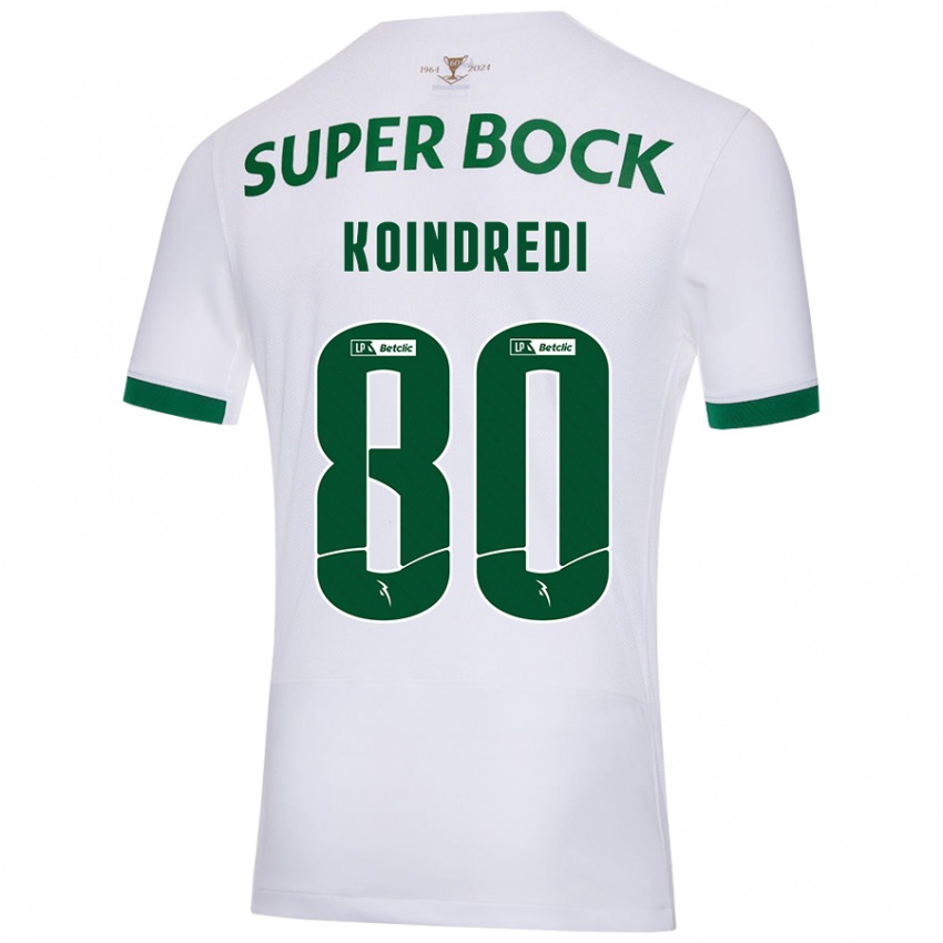 Niño Camiseta Koba Koindredi #80 Blanco Verde 2ª Equipación 2024/25 La Camisa México