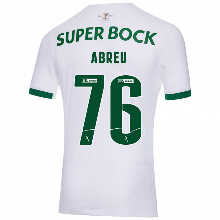 Niño Camiseta Diogo Abreu #76 Blanco Verde 2ª Equipación 2024/25 La Camisa México