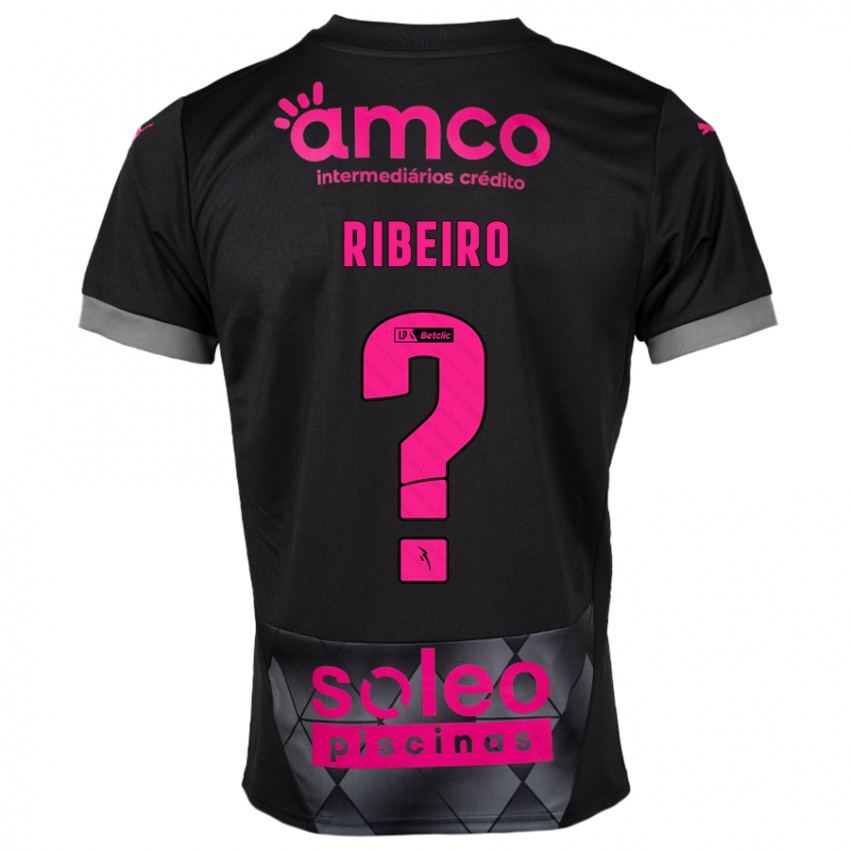 Niño Camiseta Yuri Ribeiro #0 Negro Rosa 2ª Equipación 2024/25 La Camisa México