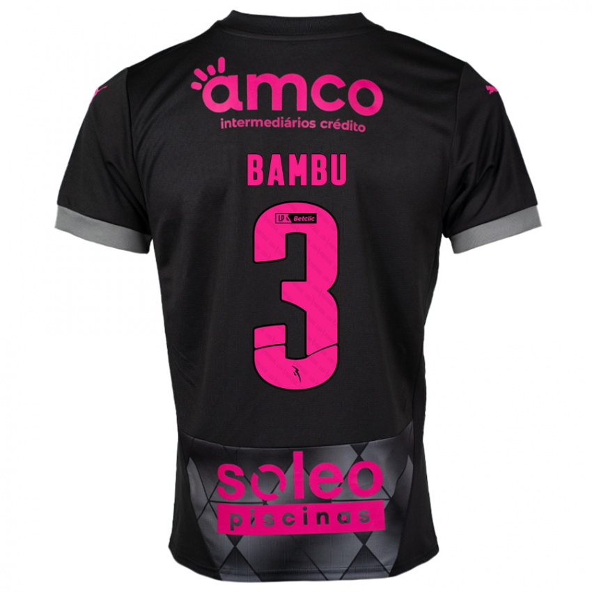 Niño Camiseta Robson Bambu #3 Negro Rosa 2ª Equipación 2024/25 La Camisa México