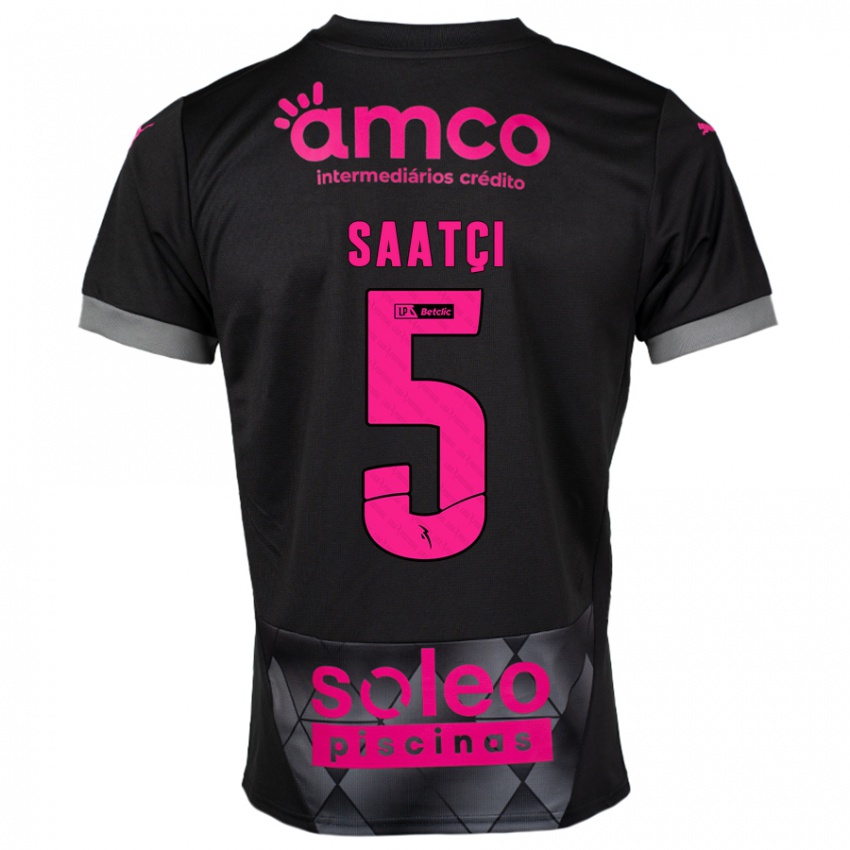 Niño Camiseta Serdar Saatçı #5 Negro Rosa 2ª Equipación 2024/25 La Camisa México