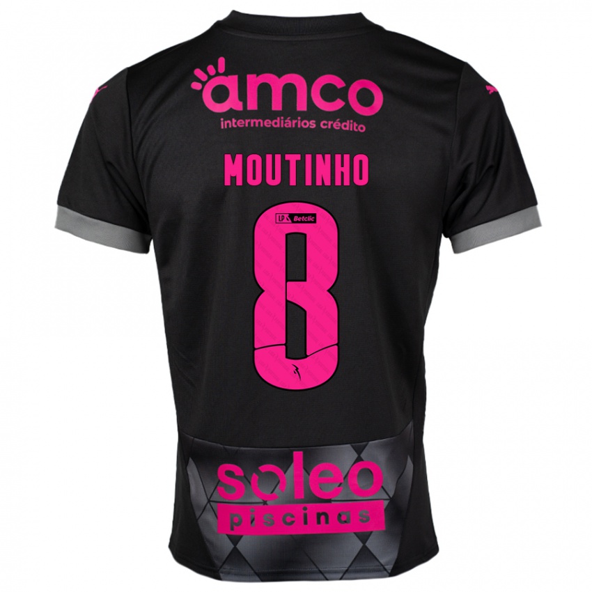 Niño Camiseta João Moutinho #8 Negro Rosa 2ª Equipación 2024/25 La Camisa México