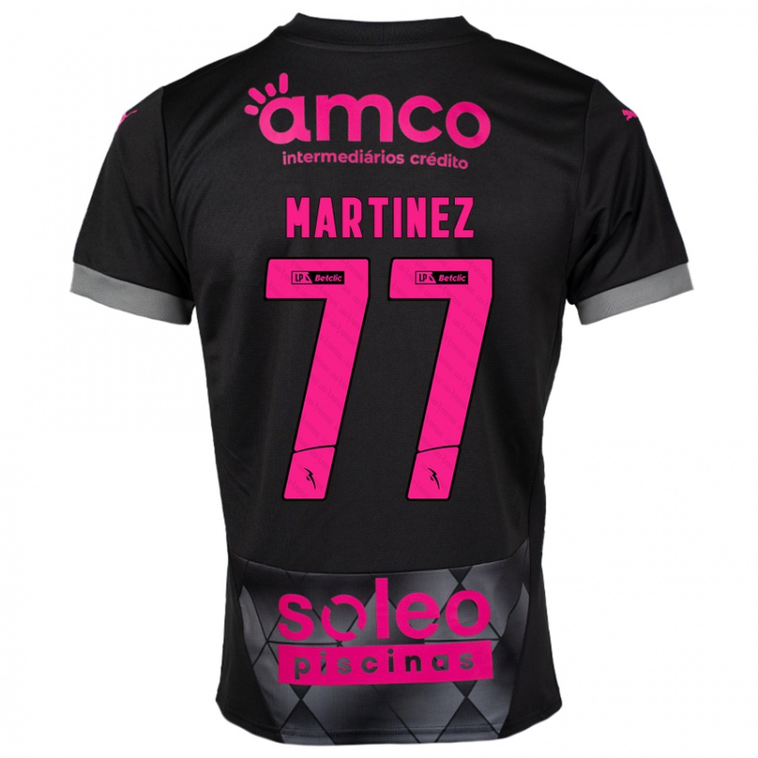 Niño Camiseta Gabri Martínez #77 Negro Rosa 2ª Equipación 2024/25 La Camisa México