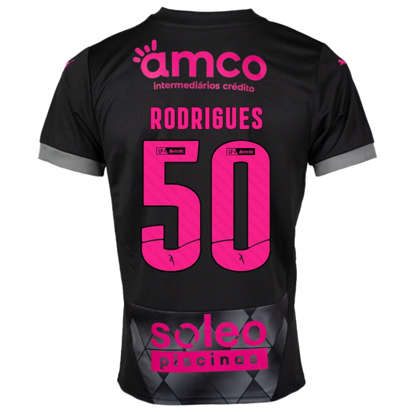 Niño Camiseta Diego Rodrigues #50 Negro Rosa 2ª Equipación 2024/25 La Camisa México