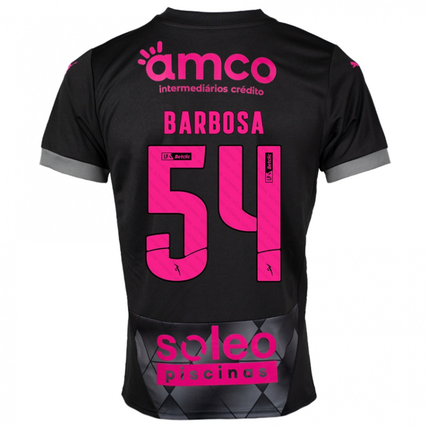 Niño Camiseta Guilherme Barbosa #54 Negro Rosa 2ª Equipación 2024/25 La Camisa México