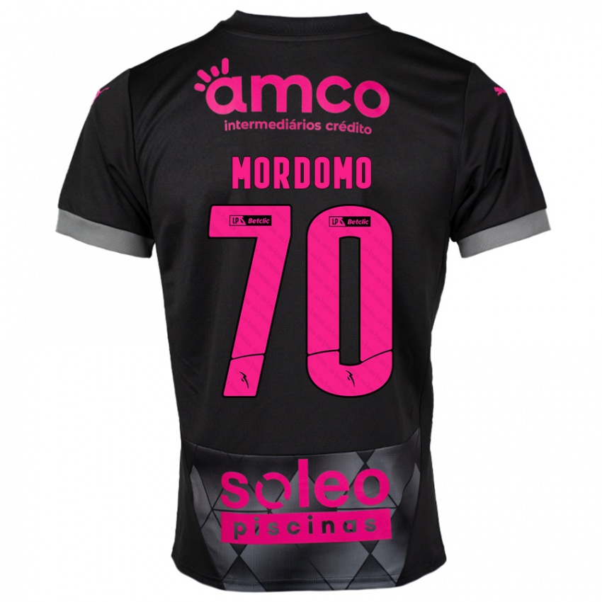 Niño Camiseta Mordomo #70 Negro Rosa 2ª Equipación 2024/25 La Camisa México