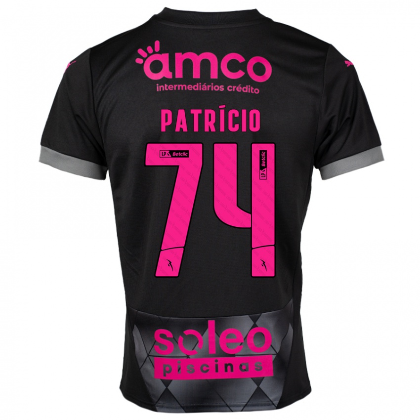 Niño Camiseta Nuno Patrício #74 Negro Rosa 2ª Equipación 2024/25 La Camisa México