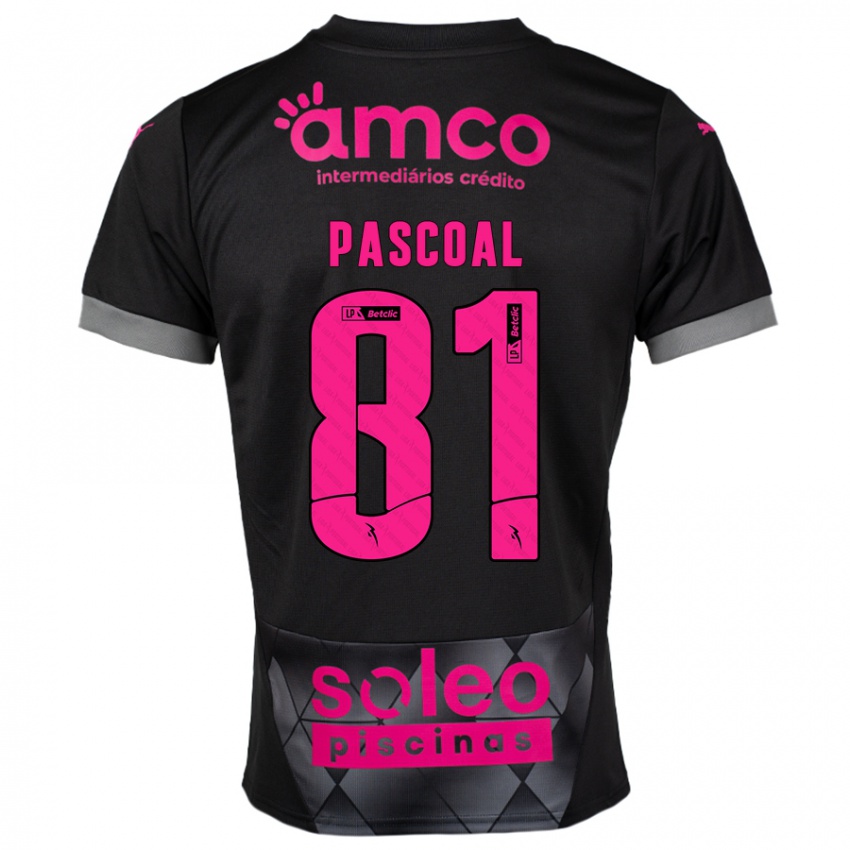 Niño Camiseta Fodé Pascoal #81 Negro Rosa 2ª Equipación 2024/25 La Camisa México