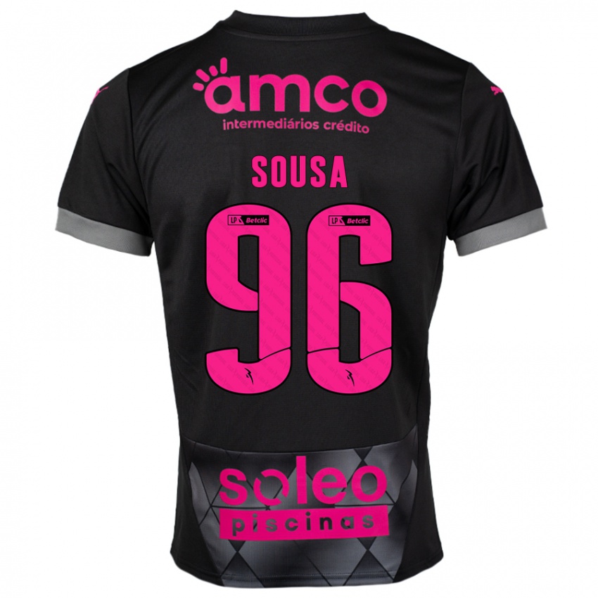 Niño Camiseta Afonso Sousa #96 Negro Rosa 2ª Equipación 2024/25 La Camisa México