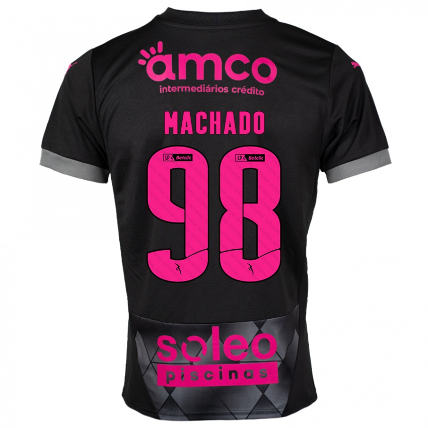 Niño Camiseta Gonçalo Machado #98 Negro Rosa 2ª Equipación 2024/25 La Camisa México