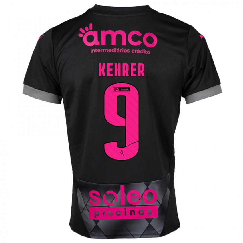 Niño Camiseta Caroline Kehrer #9 Negro Rosa 2ª Equipación 2024/25 La Camisa México