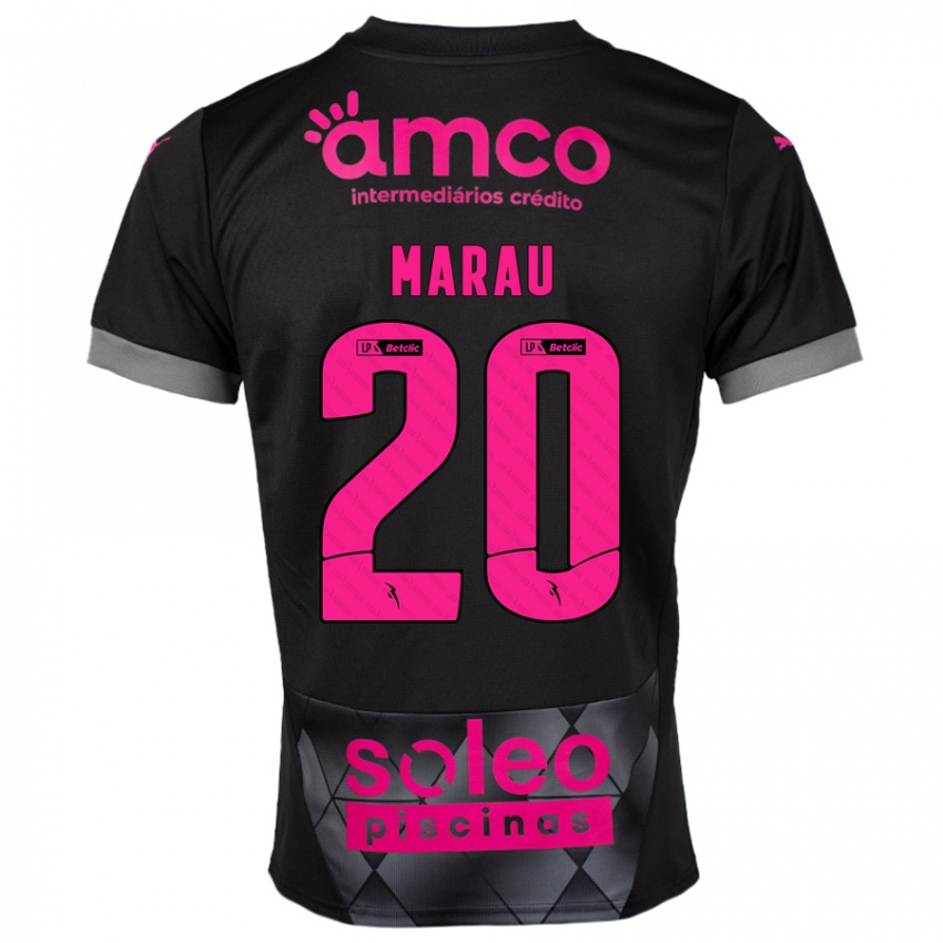 Niño Camiseta Madalena Marau #20 Negro Rosa 2ª Equipación 2024/25 La Camisa México