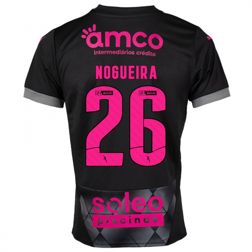 Niño Camiseta Ana Nogueira #26 Negro Rosa 2ª Equipación 2024/25 La Camisa México