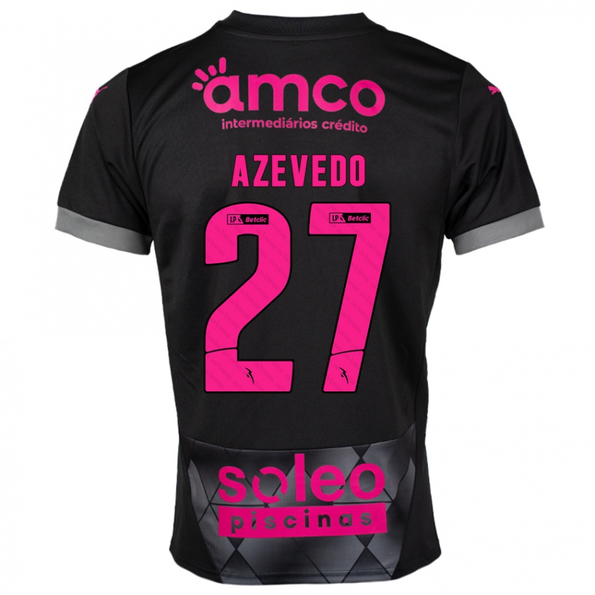 Niño Camiseta Mariana Azevedo #27 Negro Rosa 2ª Equipación 2024/25 La Camisa México