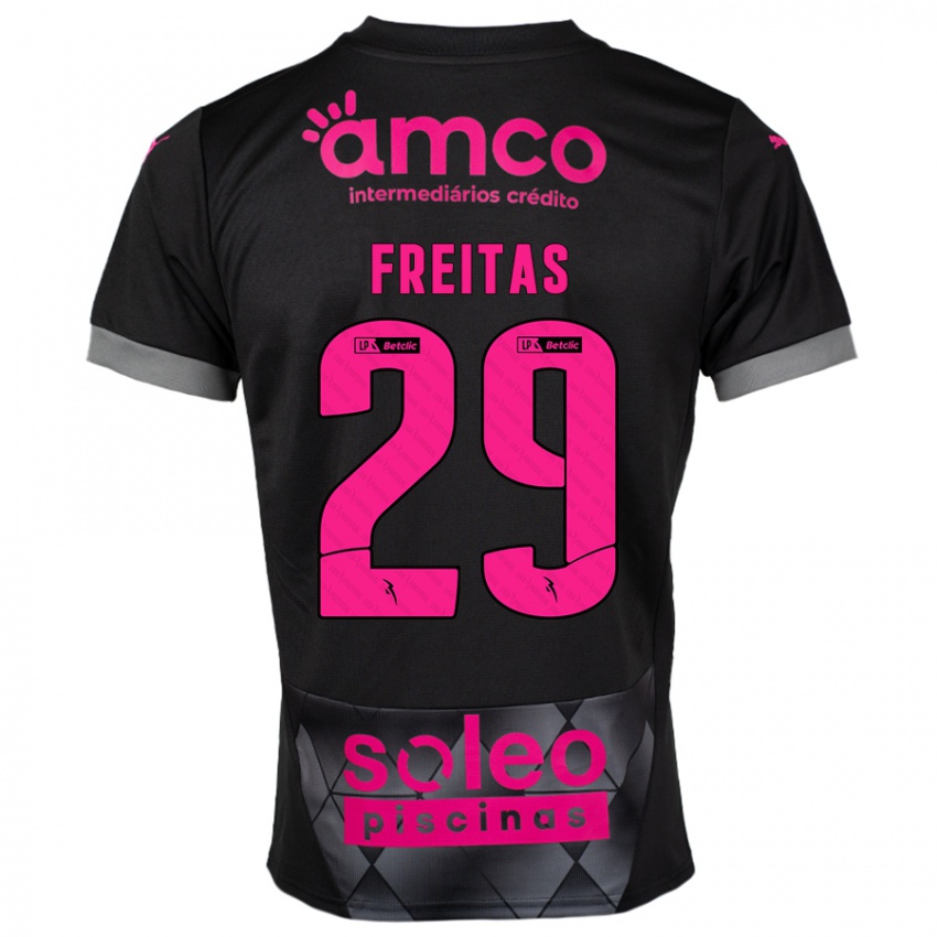 Niño Camiseta Mylena Freitas #29 Negro Rosa 2ª Equipación 2024/25 La Camisa México