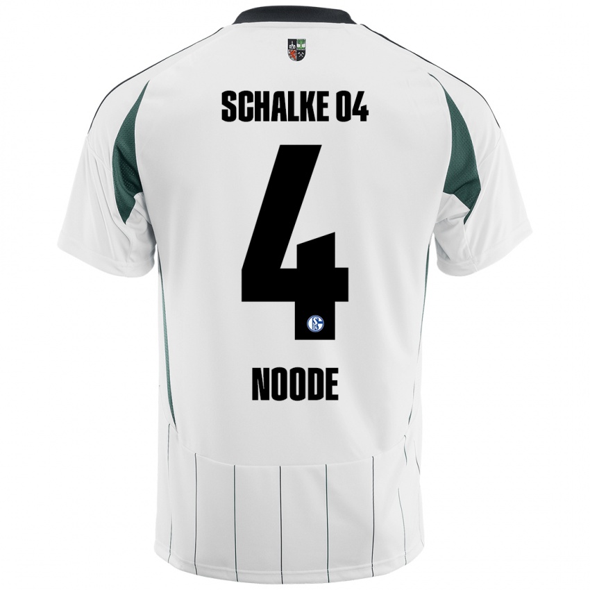 Niño Camiseta Steve Noode #4 Blanco Verde 2ª Equipación 2024/25 La Camisa México