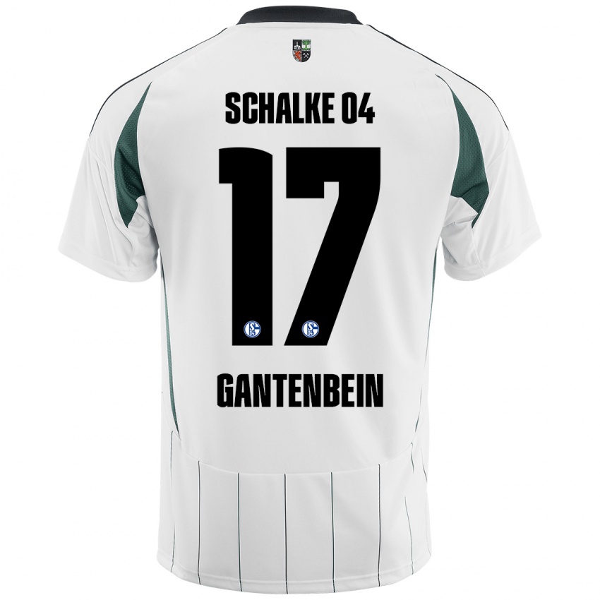 Niño Camiseta Adrian Gantenbein #17 Blanco Verde 2ª Equipación 2024/25 La Camisa México