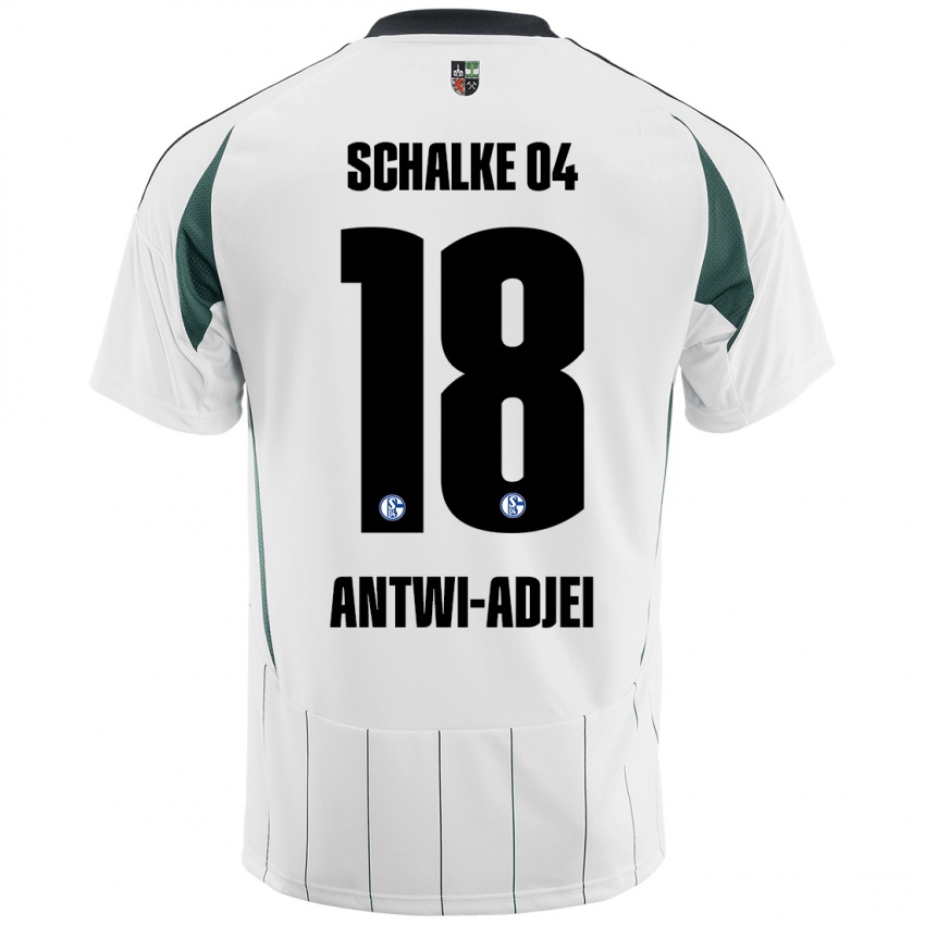 Niño Camiseta Christopher Antwi-Adjei #18 Blanco Verde 2ª Equipación 2024/25 La Camisa México