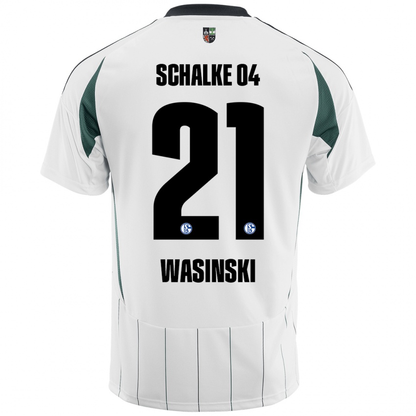 Niño Camiseta Martin Wasinski #21 Blanco Verde 2ª Equipación 2024/25 La Camisa México