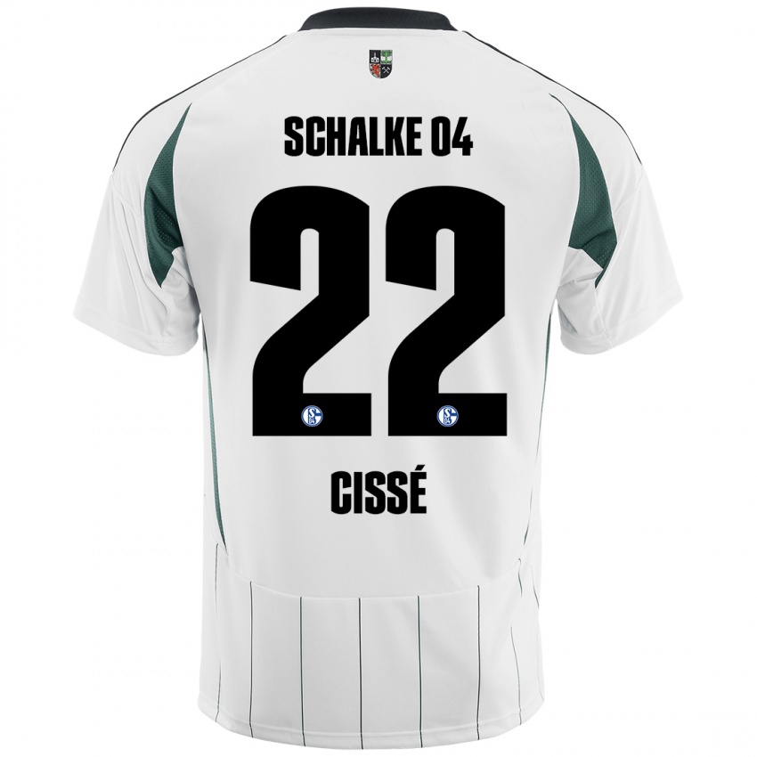 Niño Camiseta Ibrahima Cissé #22 Blanco Verde 2ª Equipación 2024/25 La Camisa México