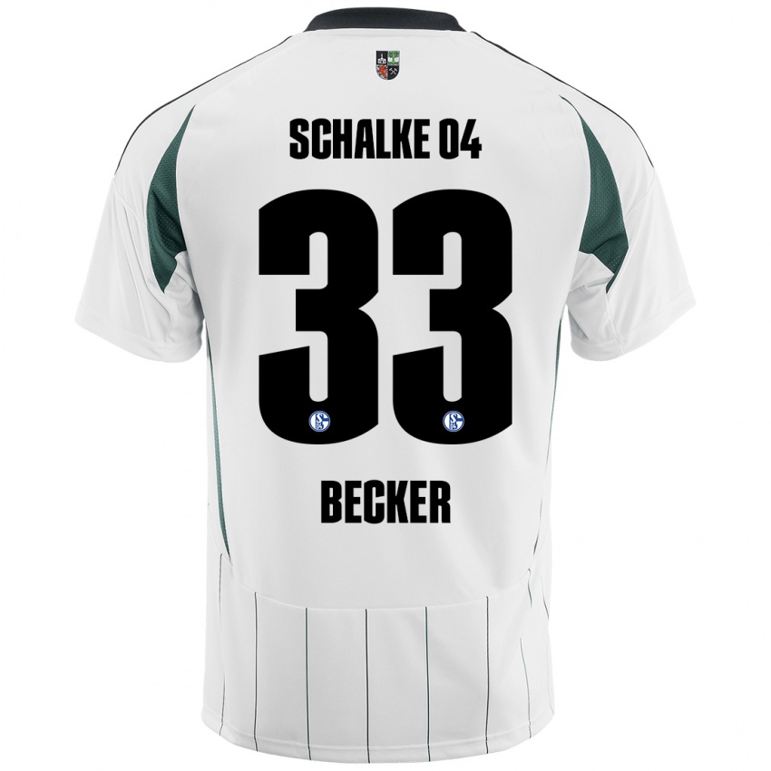 Niño Camiseta Vitalie Becker #33 Blanco Verde 2ª Equipación 2024/25 La Camisa México