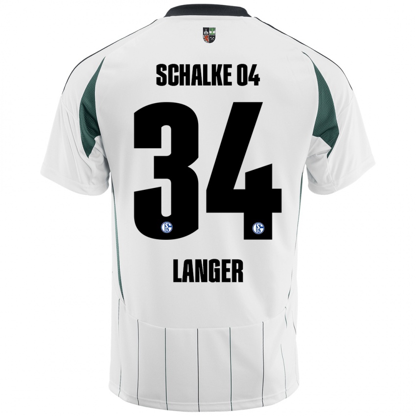 Niño Camiseta Michael Langer #34 Blanco Verde 2ª Equipación 2024/25 La Camisa México