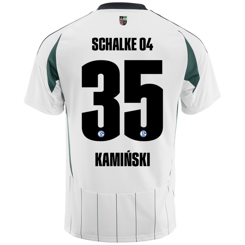 Niño Camiseta Marcin Kaminski #35 Blanco Verde 2ª Equipación 2024/25 La Camisa México