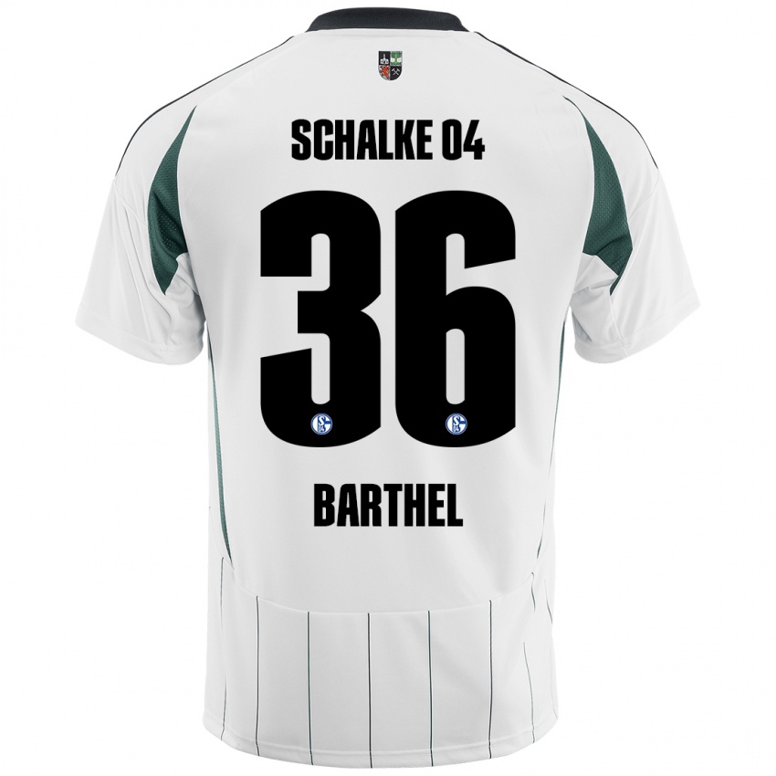 Niño Camiseta Niklas Barthel #36 Blanco Verde 2ª Equipación 2024/25 La Camisa México