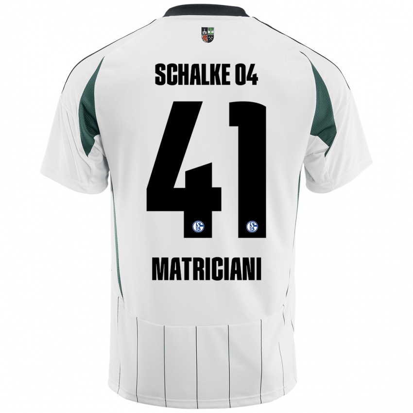 Niño Camiseta Henning Matriciani #41 Blanco Verde 2ª Equipación 2024/25 La Camisa México