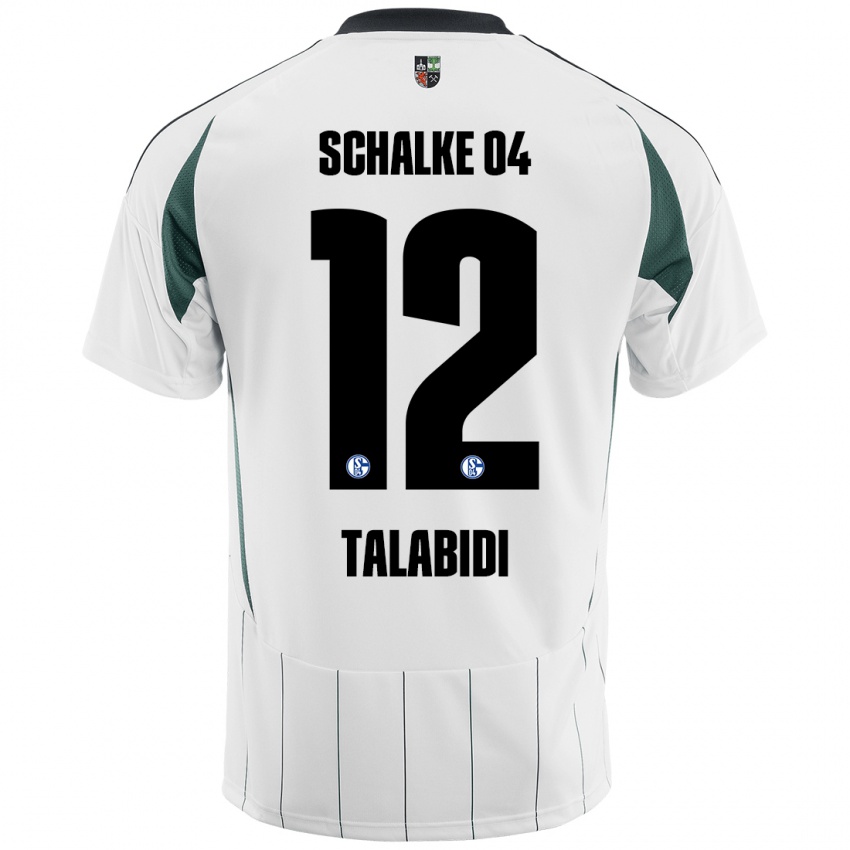 Niño Camiseta Malik Talabidi #12 Blanco Verde 2ª Equipación 2024/25 La Camisa México