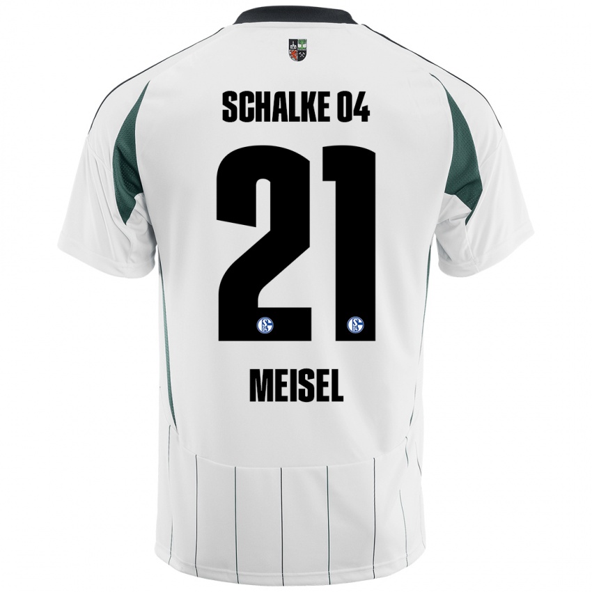 Niño Camiseta Kelsey Meisel #21 Blanco Verde 2ª Equipación 2024/25 La Camisa México