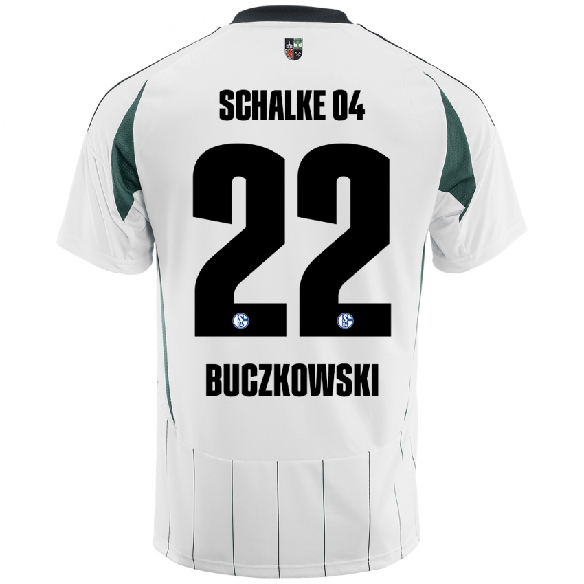 Niño Camiseta Philip Buczkowski #22 Blanco Verde 2ª Equipación 2024/25 La Camisa México