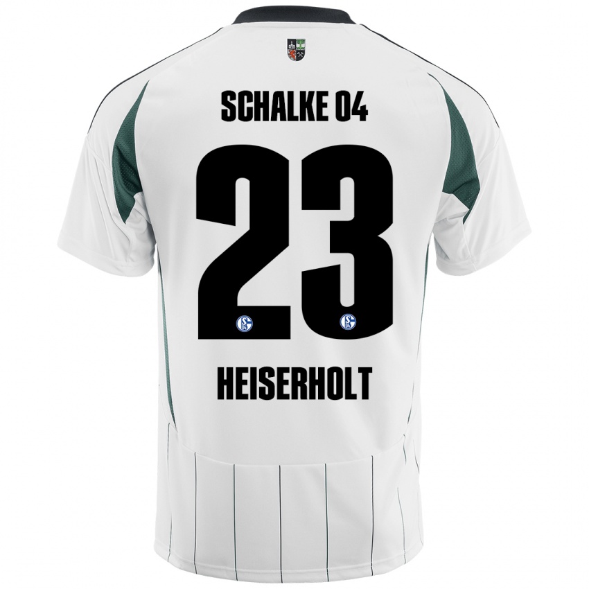 Niño Camiseta Finn Heiserholt #23 Blanco Verde 2ª Equipación 2024/25 La Camisa México