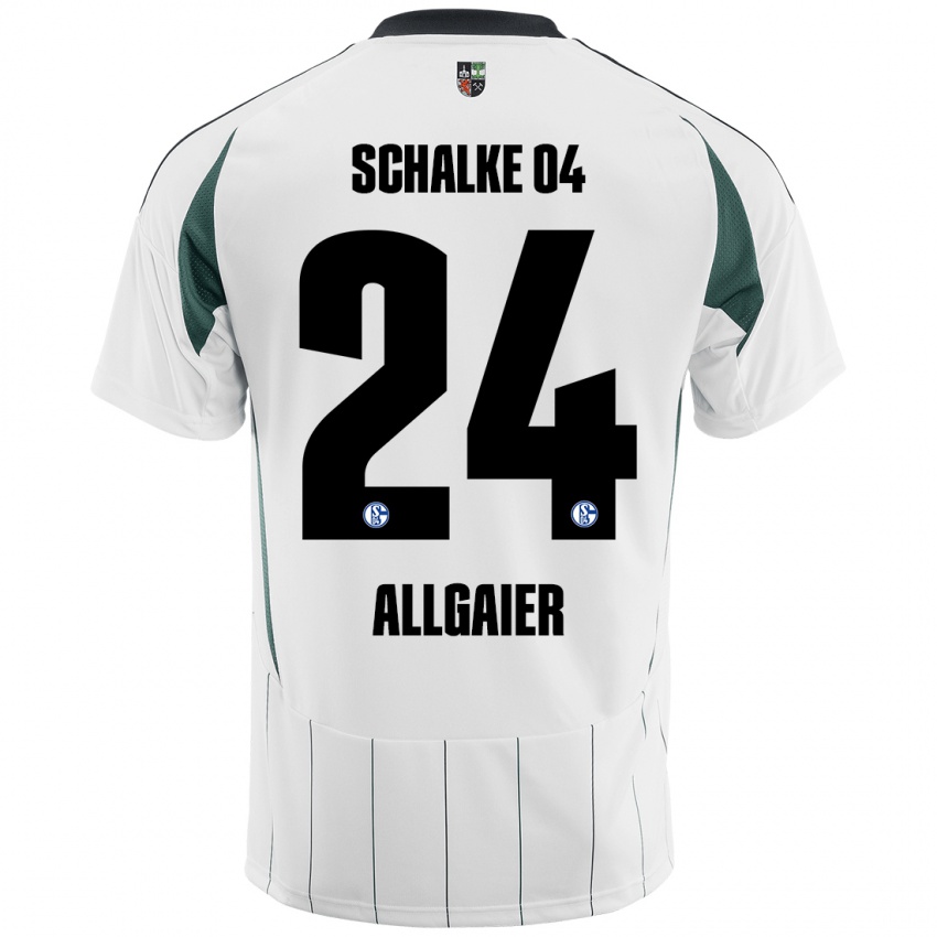 Niño Camiseta Felix Allgaier #24 Blanco Verde 2ª Equipación 2024/25 La Camisa México