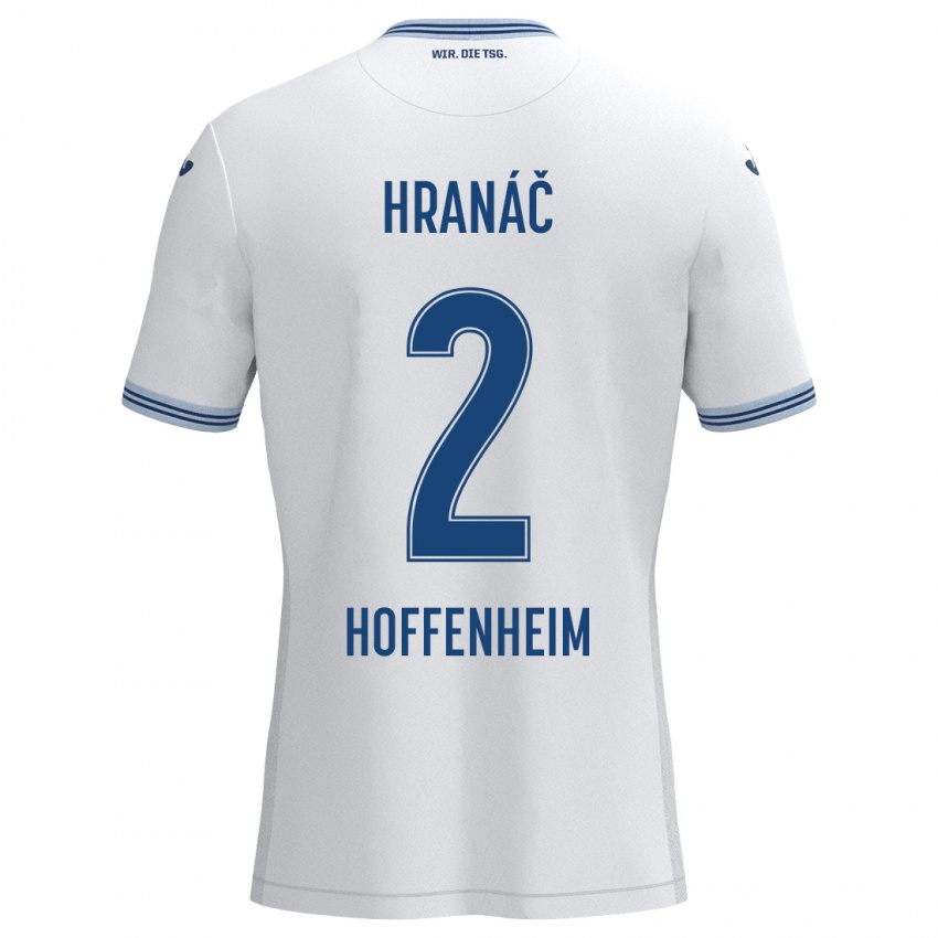 Niño Camiseta Robin Hranac #2 Blanco Azul 2ª Equipación 2024/25 La Camisa México