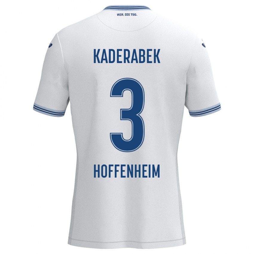 Niño Camiseta Pavel Kaderabek #3 Blanco Azul 2ª Equipación 2024/25 La Camisa México