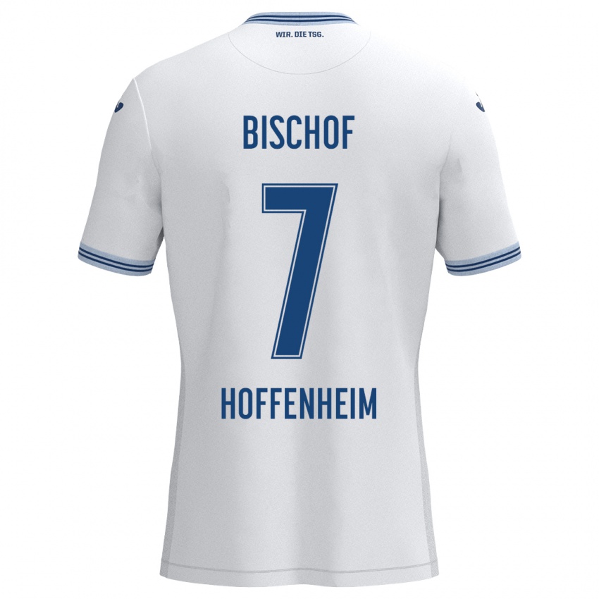 Niño Camiseta Tom Bischof #7 Blanco Azul 2ª Equipación 2024/25 La Camisa México