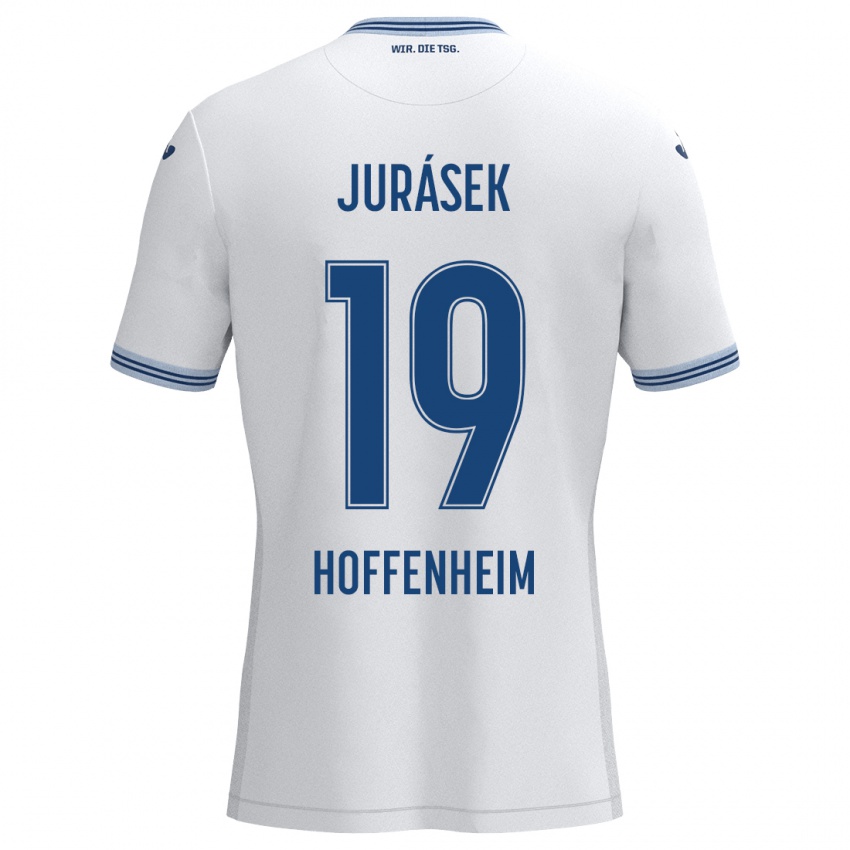 Niño Camiseta David Jurásek #19 Blanco Azul 2ª Equipación 2024/25 La Camisa México