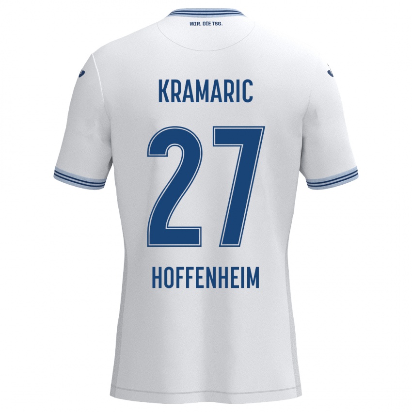 Niño Camiseta Andrej Kramaric #27 Blanco Azul 2ª Equipación 2024/25 La Camisa México