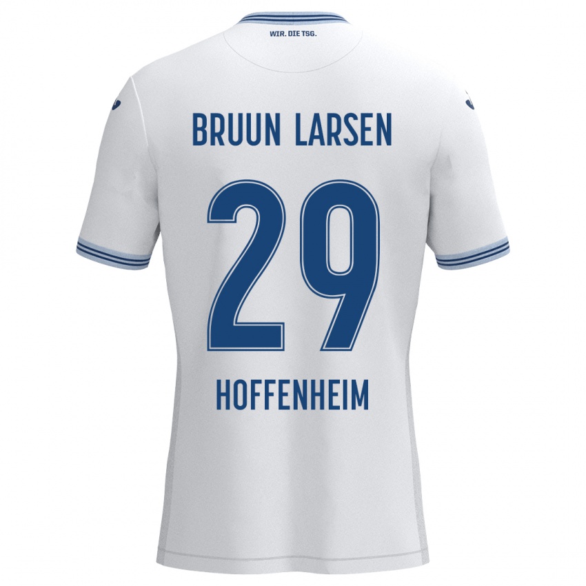 Niño Camiseta Jacob Bruun Larsen #29 Blanco Azul 2ª Equipación 2024/25 La Camisa México