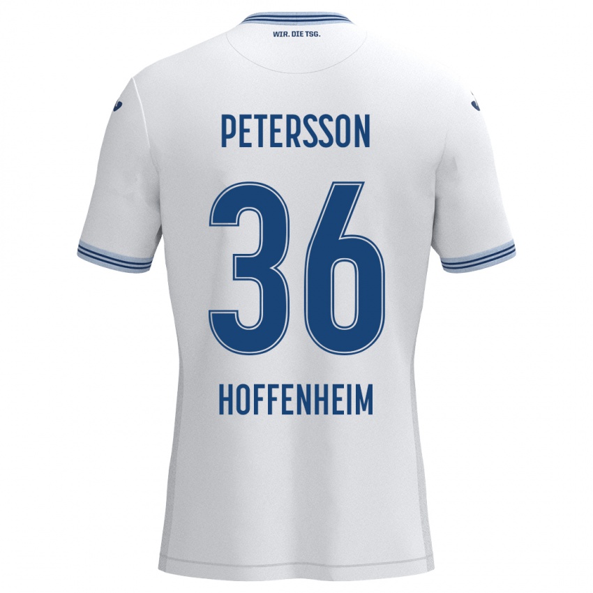 Niño Camiseta Lúkas Petersson #36 Blanco Azul 2ª Equipación 2024/25 La Camisa México