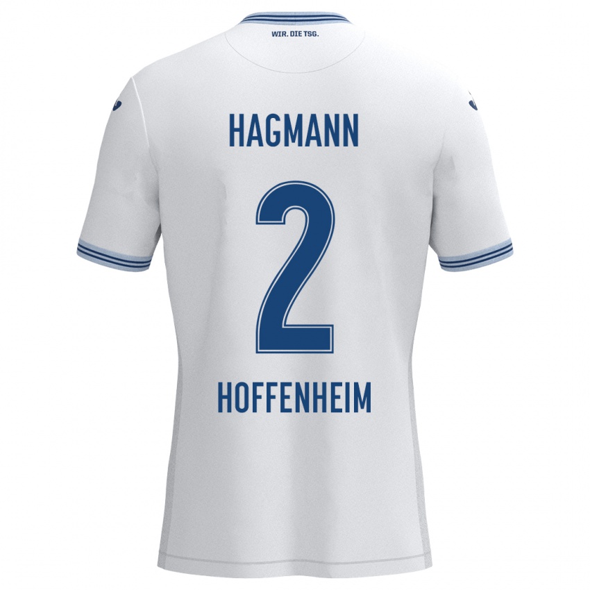 Niño Camiseta Felix Hagmann #2 Blanco Azul 2ª Equipación 2024/25 La Camisa México