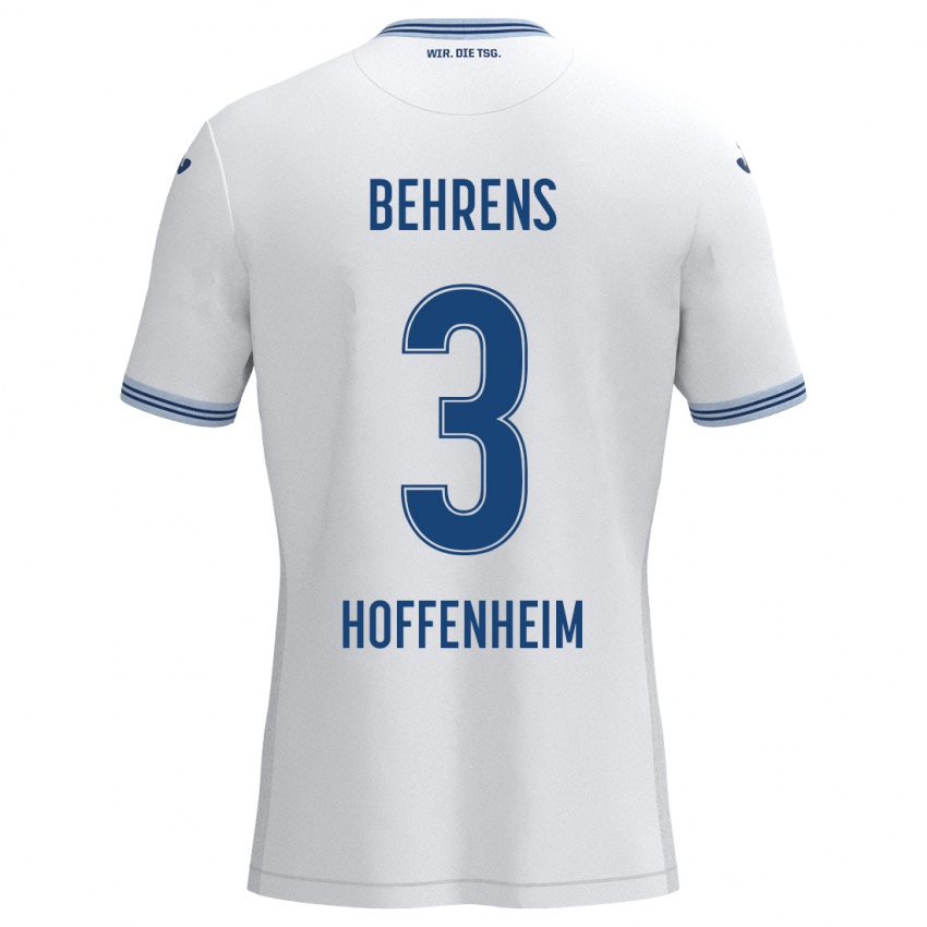 Niño Camiseta Hennes Behrens #3 Blanco Azul 2ª Equipación 2024/25 La Camisa México