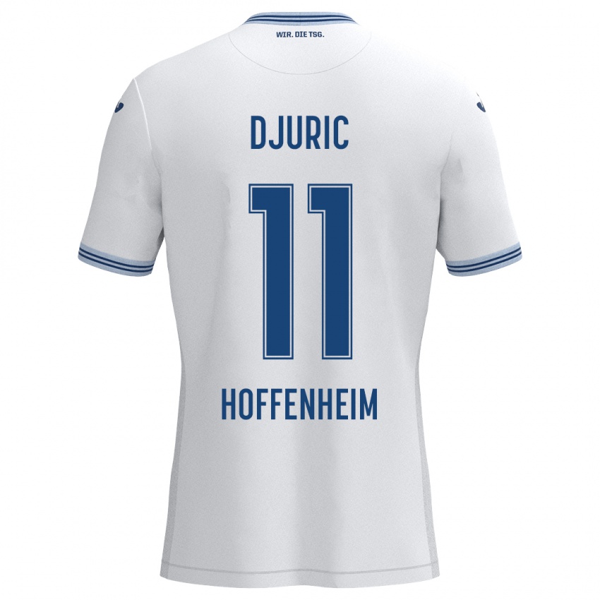 Niño Camiseta Luka Djuric #11 Blanco Azul 2ª Equipación 2024/25 La Camisa México